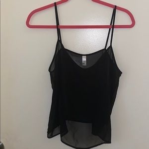 Black AmericanApparel tank from chiffon collection